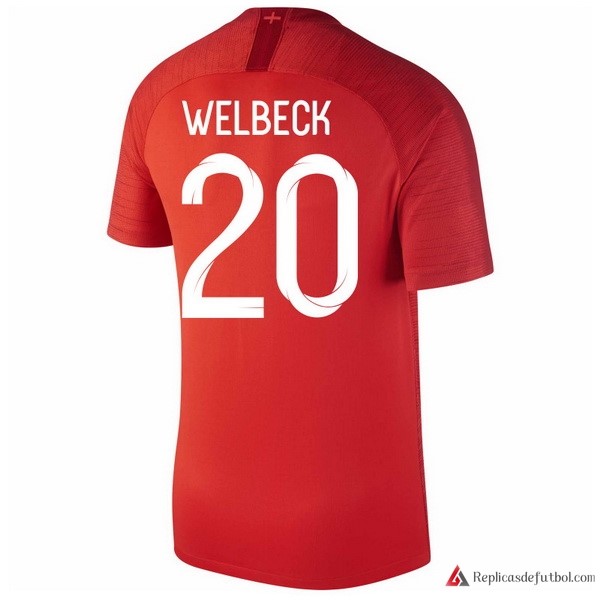 Camiseta Seleccion Inglaterra Segunda equipación Welbeck 2018 Rojo